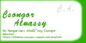 csongor almassy business card